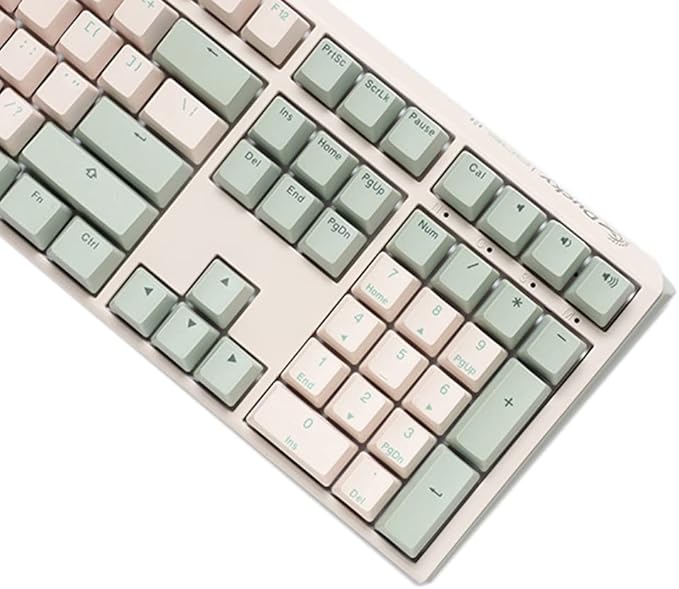 Ducky One 3 Matcha 100% Mechanical Keyboard: Quack Mechanics Dampening, Hot-Swappable Cherry MX Red Switches, High-Density PBT Tripleshot Keycaps, no RGB, US