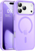 Newfuture Magnetic for iPhone 17 Pro Case [Compatible with Magsafe] [Military Grade Drop Protection] Translucent Matte Anti-Scratch Shockproof Protective Phone Cover 6.3 Inch, Lilac Purple