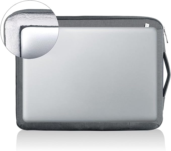 LANDICI 360° Protective Laptop Sleeve 11.6 Inch for Surface Pro 7 8 9/Laptop Go 2 3, MacBook Air 11, Small Computer Bag Carrying Case for 11-12 Inch Chromebook, Slim, Shockproof, Waterproof, Grey