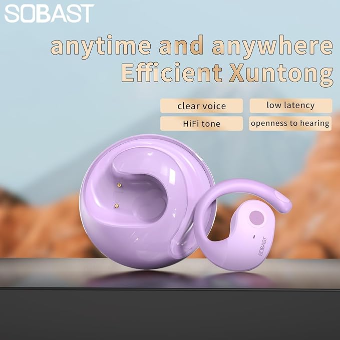 Wireless Earbuds for Workout/Running, Sports Bluetooth 5.4 Headphones,IPX7 Waterproof,Fast Charging,40Hrs Playtime Ear Buds(Purple)