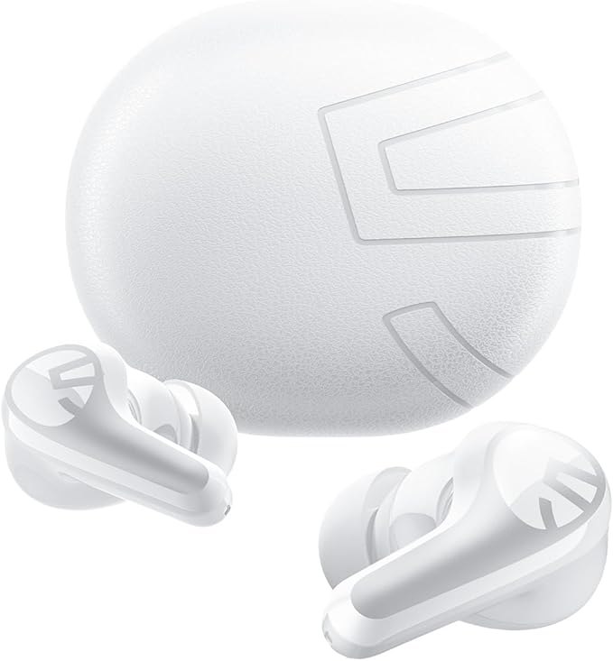 SoundPEATS C30 Hybrid ANC Earbuds with LDAC Hi-Res Audio, 52H Playtime -52dB Adaptive Noise Cancelling Earbuds, 6-Mic Clear Call, 12mm Driver, Bluetooth 6.0, Multi-Point, IP54 for Daily Use - White