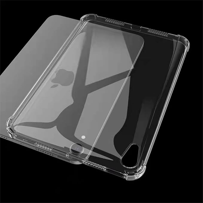 Clear Back Case for iPad 10.2 inch (2021/2020/2019), iPad 9th/8th/7th Generation Cover, Durable Transparent Soft Shockproof TPU Slim Lightweight [Corners Protection] Anti-Slip Case, Clear