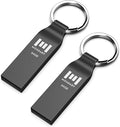 MOSDART Waterproof 64GB USB2.0 Flash Drive, exFAT Metal Memory Stick with Keychain, for System Back, Data Storage, Titan Gray(Pack of 2)