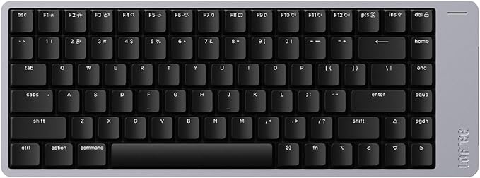 LOFREE Flow2 Low-Profile Mechanical Keyboard, Aluminum Alloy with Pulse Tactile Switches, Rechargeable Wireless Keyboards with 3 Mode Connections for Windows, macOS (Space Gray, 84 Keys)