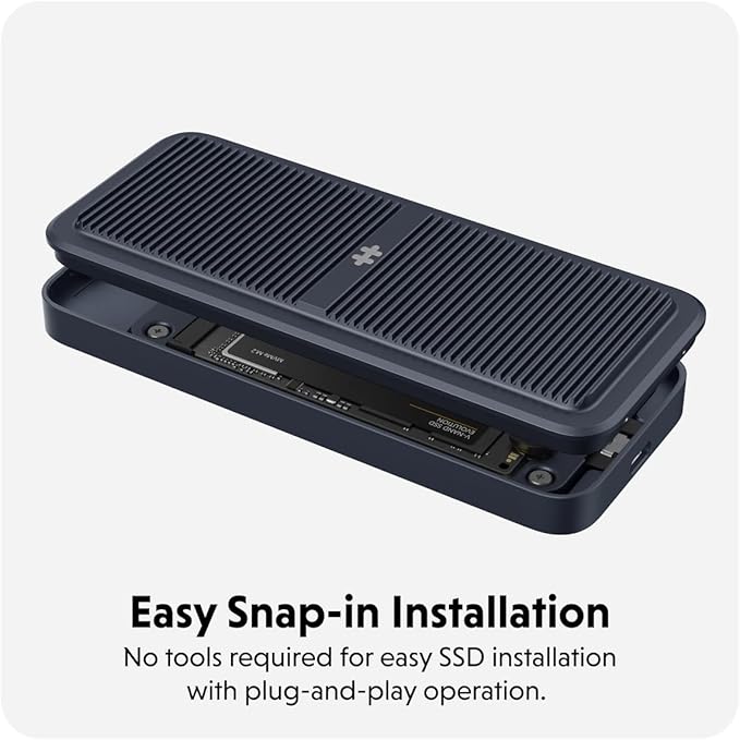 Hyper HyperDrive Next Portable 40Gbps USB4 M.2 NVMe SSD Enclosure with up to 4TB for PS5, Windows 10, macOS 12.4, and Newer, Water/Dust Resistant, Fits 2230/2240/2260/2280mm