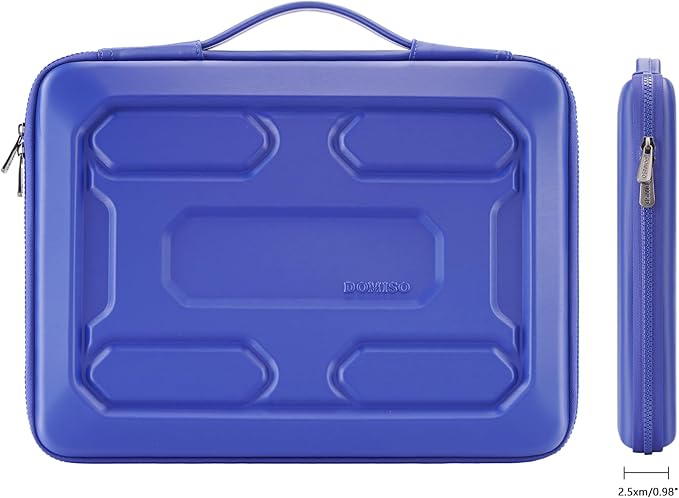 DOMISO 15.6 inch Laptop Sleeve with Handle Shockproof Waterproof EVA Protective Case for 15.6" Yoga 720 IdeaPad 310 320 ThinkPad T570/Legion 5 Gen 6/HP Envy 15/15.6" Notebooks, Royal Blue
