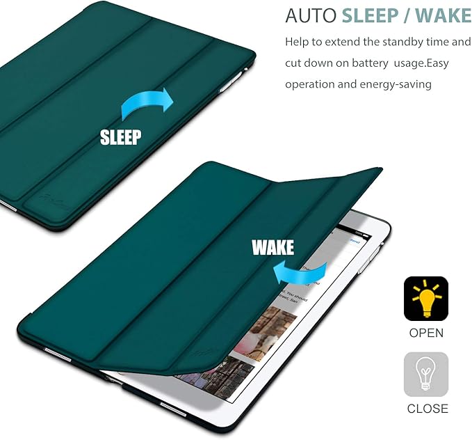 ProCase Smart Case for iPad Pro 12.9 Inch 1st and 2nd Generation (2015 and 2017 Model), Stand Cover Support Auto Sleep/Wake -Emerald