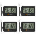 4PCS Mini Digital Hygrometer and Thermometer Reptile Thermometer with Extend Probe (Only Temperature) Indoor Temp and Humidity Meter with Magnet