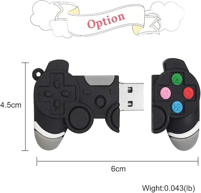 Cute USB Flash Drive 16GB Gamepad Model USB Memory Stick U Disk for Kids Students Gift Pendrive