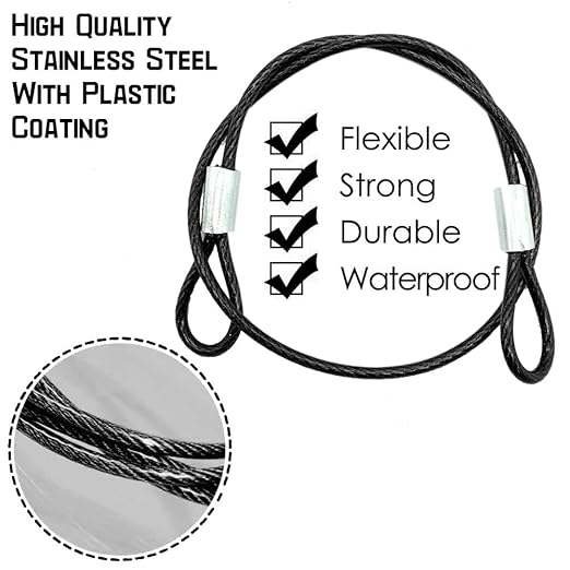 20 Pack Safety Stainless Steel Tethers,2 Color Coated Security Tether Lanyard Kit Cable Wire Compatible with Sporting Camera All Editions,Action Camera Series Devices and Other Applicable Equipment