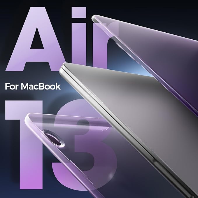 ProCase Hard Shell Case for MacBook Air 13 inch 2026 2025 2024 2023 2022, M5 A3449, M4 A3240, M3 A3113, M2 A2681, Laptop Cover for MacBook Air 13.6" -Purple