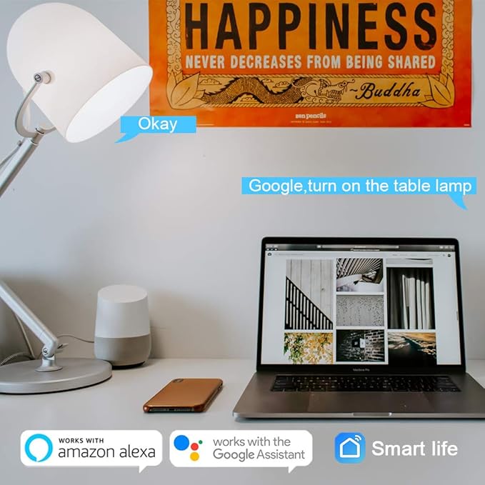 DOGAIN Smart Light Bulbs E12 Base LED Light Bulb Color Changing WiFi-Bluetooth Lights Compatible with Alexa Google Home Tunable White Candelabra Bulbs 360 lm 35w Equivalent 6 Pack