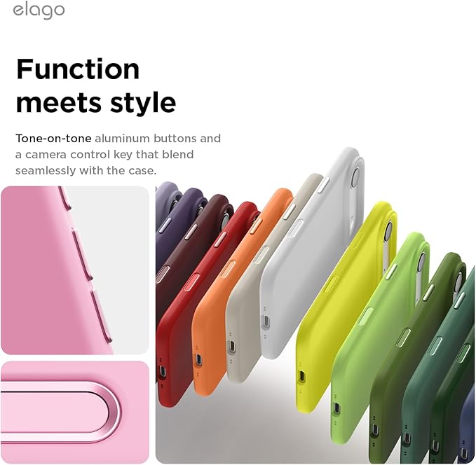 elago for iPhone Air Case, Premium Magnetic Silicone Case, Compatible with MagSafe, Liquid Silicone Material, Protective Cover, Shockproof, Slim Phone, 6.5 inch (Hot Pink)