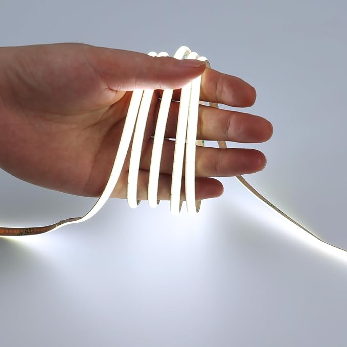 GOMING 5V COB USB LED Strip Light Cool White 6000K 5mm Width USB Powered 13.12ft/4M 400LEDs/M Flexible High Brightness IP20 Not Waterproof LED Tape Lights for DIY Decoration Lighting(2pcs x 6.6ft)