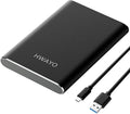 HWAYO 320GB Portable External Hard Drive, USB3.1 Gen 1 Type C Ultra Slim 2.5'' HDD Storage Compatible for PC, Desktop, Laptop, Mac, Xbox One (Black)
