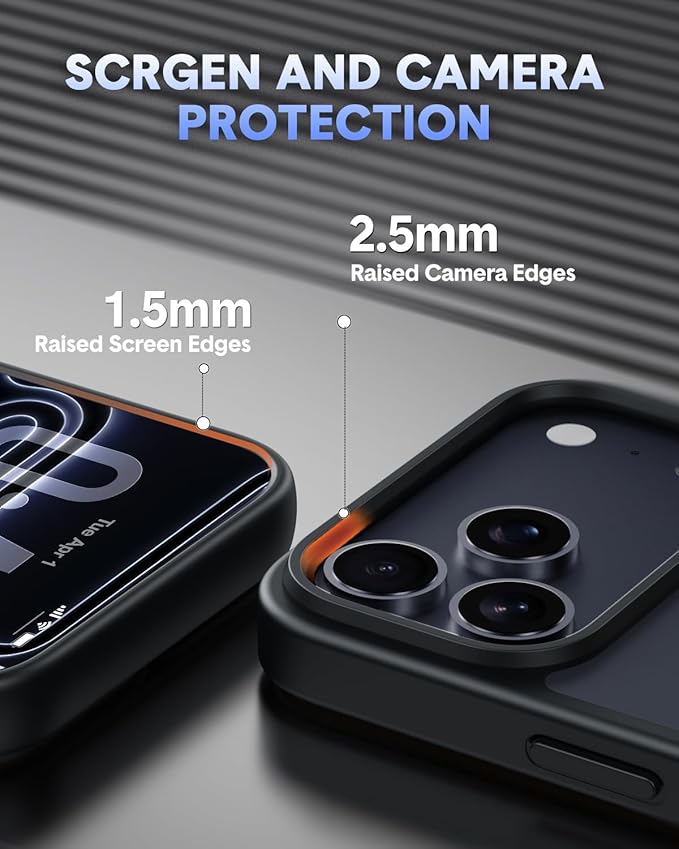 for iPhone 17 Pro Max Case,Compatible with MagSafe, Includes Tempered Glass Screen & Lens Protectors, Translucent Matte Anti-Fingerprint, Slim Full-Body Military Grade Shockproof case