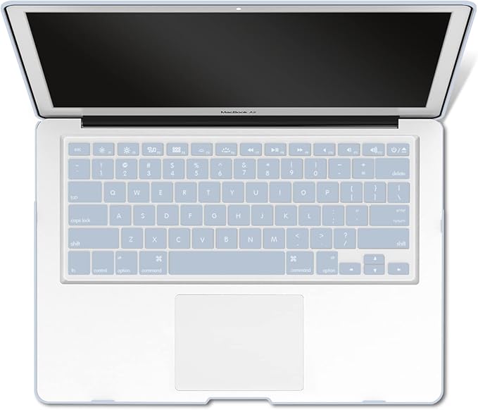 IBENZER Compatible with MacBook Air 11 Inch Case Model A1370 A1465, Soft Touch Plastic Hard Shell Case Bundle with Keyboard Cover for Mac Air 11, Sierra Blue, A11SIBL+1