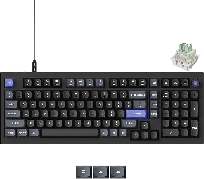 Keychron Q5 HE 96% 8K Wired Hall Effect Gaming Keyboard, Rapid Trigger Magnetic Switches Keyboard Hot Swappable, 8000 Hz Polling Rate, Adjustable Actuation, Aluminum, RGB, QMK, Mac/Windows – Black