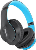 Wireless Bluetooth Headphones Over Ear 65H Playtime HiFi Stereo Headset with Microphone and 6EQ Modes Foldable Bluetooth V6.0 Headphones for Travel Smartphone Computer Laptop