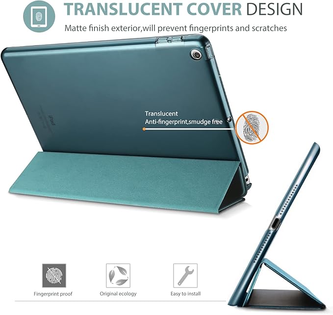 ProCase Smart Case for iPad 9.7 Inch iPad 6th/5th Generation 2018 2017(Model: A1893 A1954 A1822 A1823), Ultra Slim Lightweight Stand Cover with Translucent Frosted Back -Teal