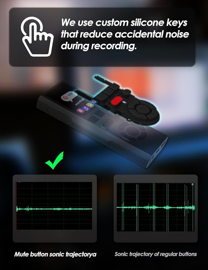 64GB Jaswill Digital Voice Recorder with Playback Long Battery 2-inch Screen MP3 Audio Recording for Meetings Lectures and Interviews Portable USB Recording Device with Voice Activation