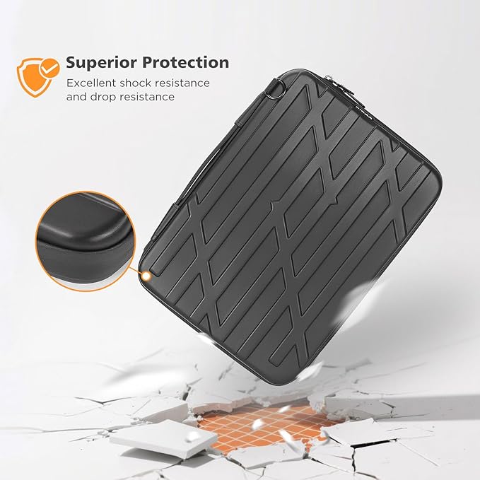NIDOO 16 inch Laptop Sleeve Carrying Case Computer Bag for 16" MacBook Pro M4 M3/ Lenovo ThinkPad E16 Gen 2/ L16/ 16p / Legion 7i Gen 9/15" Dell Latitude 5540 HP Samsung Shockproof Hardshell Handle