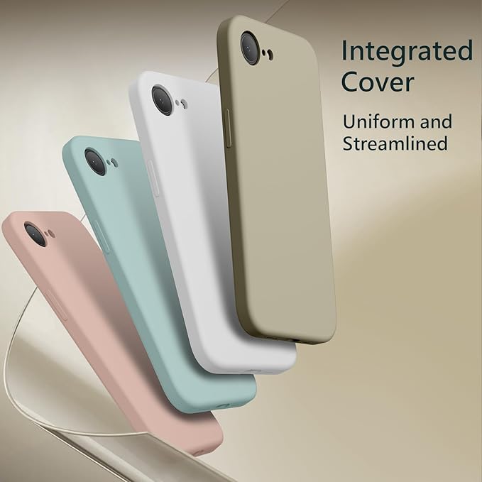 FireNova Magnetic for iPhone 17e Case/iPhone 16e Case, Compatible with MagSafe, [Silicone Camera Protection] Microfiber Lining Phone Case, 6.1", Khaki