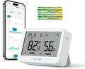 INKBIRD ITH-21-B Bluetooth Thermometer Hygrometer, Indoor Temperature Humidity Sensor with Large Screen Display, App Notification Alert, Free Data Storage Export for Home Office Greenhouse