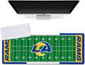 Large Gaming Mouse Pad, Mousepad with Non-Slip Rubber Base for Laptop Computer Desktop Keyboard,Football Fans Boy Husband Gift Yellow Design Mat