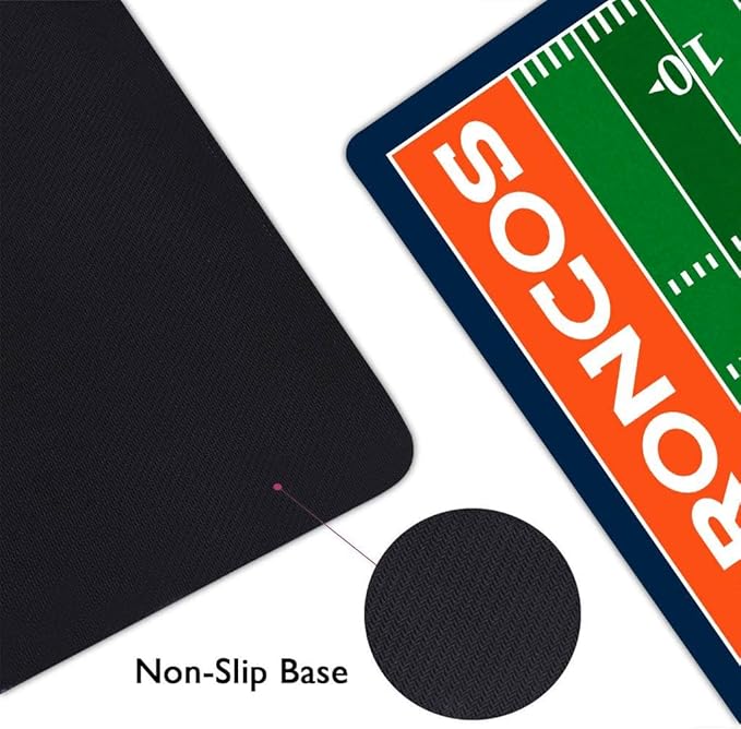 Large Gaming Mouse Pad, Mousepad with Non-Slip Rubber Base for Laptop Computer Desktop Keyboard,Football Fans Boy Husband Gift Orange Design Mat