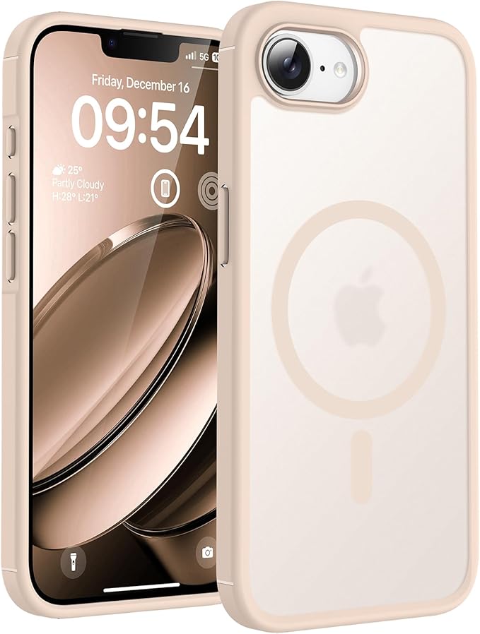 TOCOL for iPhone 17e Case, Compatible with Magsafe, Military Drop Protection, Slim Translucent Matte Shockproof for iPhone 17 e Case 6.1 inch (Desert)