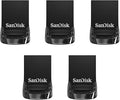 SANDISK 64GB 5-Pack Ultra Fit USB 3.2 Gen 1 Flash Drive (5x64GB) - Up to 300MB/s, Plug-and-Stay Design, Non-Retail Packaging - SDCZ430-064G-GAM5C