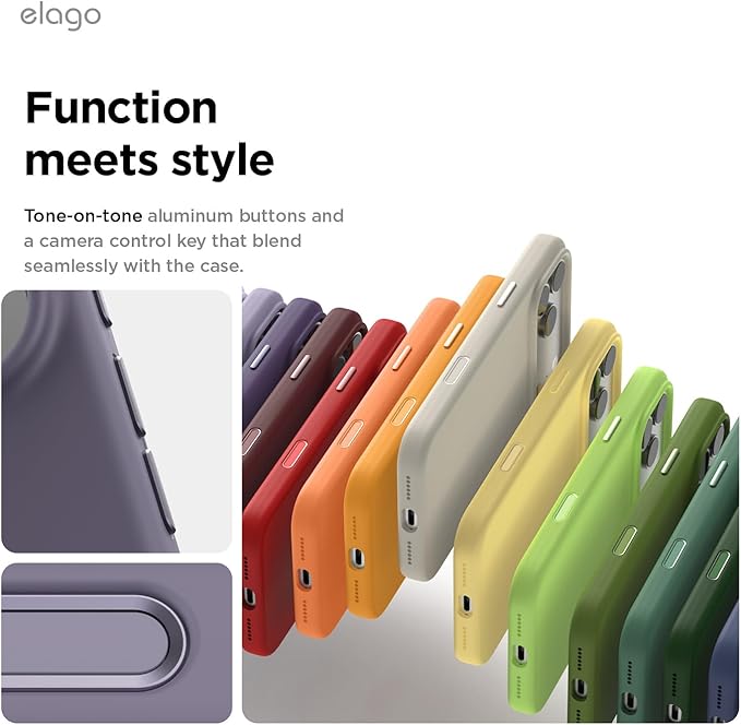 elago for iPhone 17 Pro Max Case, Premium Magnetic Silicone Case, Compatible with MagSafe, Liquid Silicone Material, Protective Cover, Shockproof, Slim Phone, 6.9 inch (Deep Lavender)