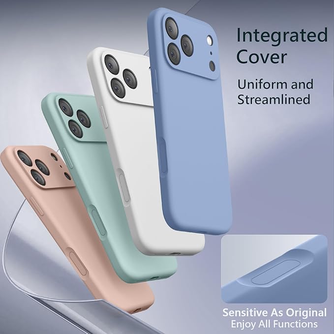 FireNova Magnetic for iPhone 17 Pro Max Case, Compatible with MagSafe, [Integrated Silicone Camera Control Button] [Camera Protection] Anti-Scratch Microfiber Lining Phone Case, 6.9", Light Blue
