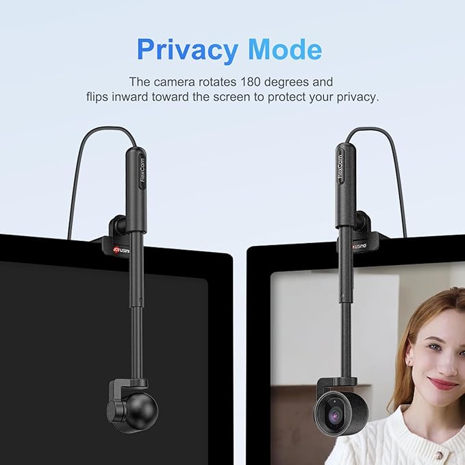 JOYUSING FlexCam10 4K Eye Contact Webcam for PC, 4 Modes in 1 Webcam with Microphone, PDAF Autofocus, 2 Noise-Cancelling Mics, 79° FOV, for Conference, Streaming, Facetime Zoom/Teams/Google Meet