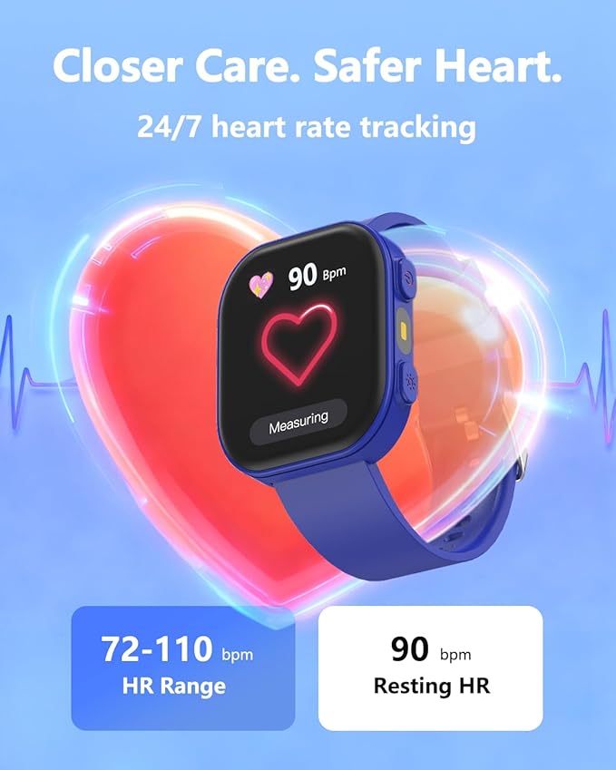 MorePro Smart Watch for Kids No App No Phone Required, Fitness Tracker Watch for Kids with Heart Rate, Blood Oxygen, Sleep Monitor, Pedometer, Puzzle Games, Music, Audio Stories for Boys Girls 4-12
