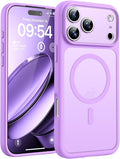 TOCOL for iPhone 17 Pro Max Case, Compatible with Magsafe Charger, Full Camera Protection, Translucent Matte for iPhone 17 Pro Max Phone Case 6.9 inch (Light Purple)