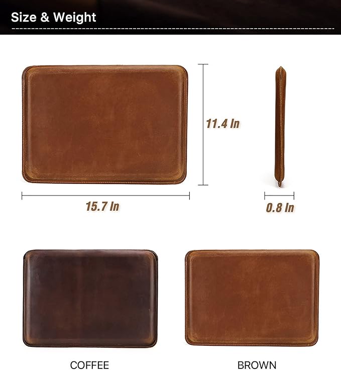 Top Grain Leather 16.2" Slim PC Sleeve Case, Solid Vintage Design, Handmade, Compatible with MacBook Pro 16.2" A2485 M1 Max 15" Touch Bar A2141 A1707 Pro 16" Touch ID A1990, Brown 16.2 Inch