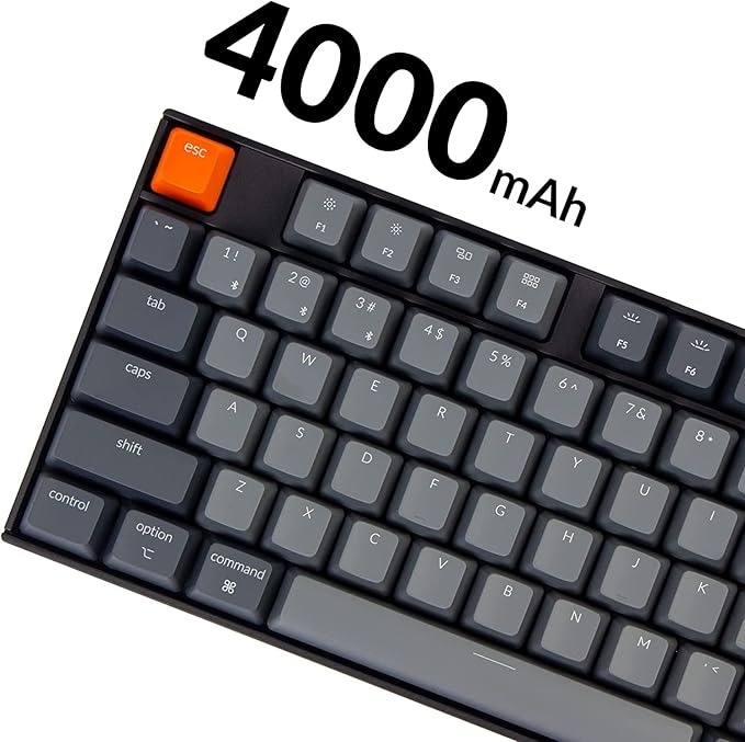 Keychron K10 Wireless Mechanical Gaming Keyboard, Hot-Swappable 104 Keys Full Size Gateron G Pro Brown Switch, White LED Backlight USB-C Wired Bluetooth Professional Office Keyboard for Mac/Windows