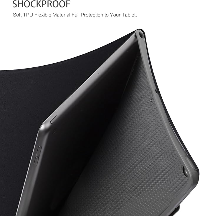 for iPad 9th Generation Case, Case for iPad 8th Generation, iPad 7th Generation Case, for iPad Case 9th Generation 10.2 Inch Multi-Angle View Adjustable Stand Auto Wake/Sleep, Lady with Fan