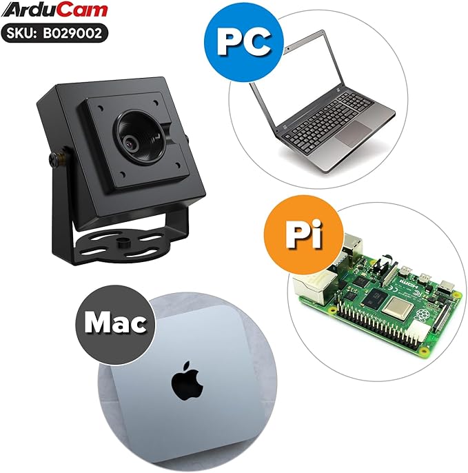 Arducam 4K 8MP Autofocus USB Camera Module with HDR, 1080P USB 2.0 Webcam, Lightburn Camera with Multiple preset AI Resolutions for Computer, Laptop, Raspberry Pi, Jetson Nano