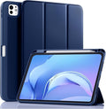 Akkerds for iPad Pro 11 Inch Case (M5/M4) 2025/2024 6th/5th Generation with Pencil Holder, for iPad Pro Case 11 Inch with Trifold Stand Protective Cover/Soft TPU Back, Auto Wake/Sleep, Navy Blue