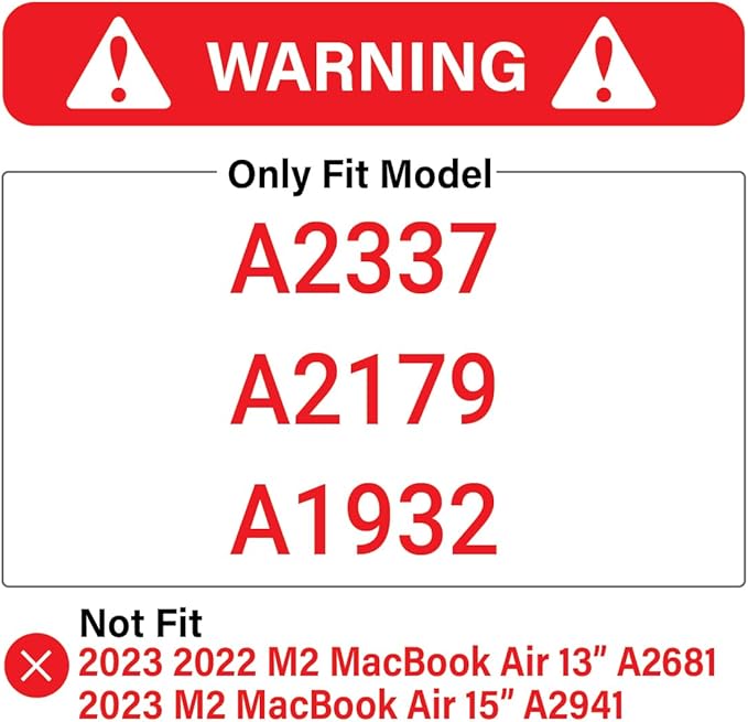 IBENZER Compatible with New MacBook Air 13 inch Case 2022 2021 2020 M1 A2337 A2179 A1932, Plastic Hard Shell Case with Keyboard Cover for Mac Retina Display with Touch ID, Red, MMA-T13RD+1A