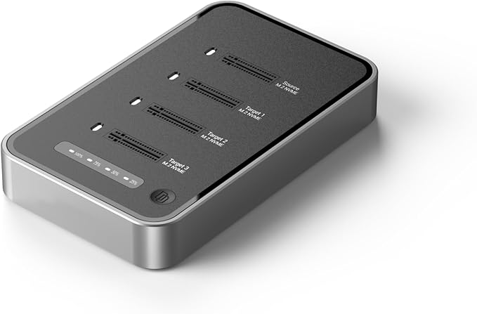 4 Bays USB4.0 (USB-C) 40G Portable NVMe (M Key, B+M Key) / NVMe / PCIe SSD (22110, 2280, 2260, 2242, 2230) SSD Docking Station Duplicator Cloner (Docking Only)