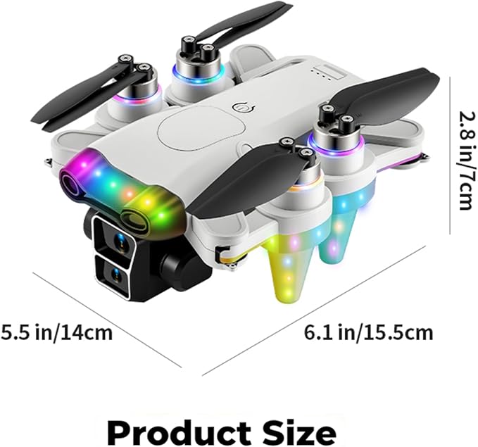 Toys for Ages 8–13, Drone with Camera for Kids with Fancy LED Lights, 2.4GHz Remote Control, One Battery, Indoor & Outdoor Toy Gift