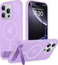 Magnetic Compatible with iPhone 16 Pro Max Case, [Built-in Invisible Kickstand][Compatible with MagSafe][Military Grade Shockproof] Slim Translucent Matte Phone Case for iPhone 16 Pro Max 6.9"