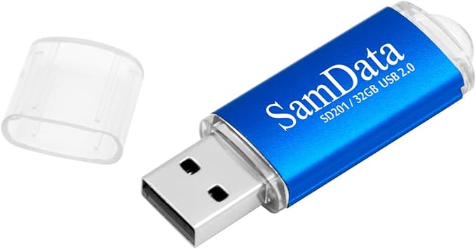 SamData 3 Pack 32GB USB Flash Drives USB 2.0 Thumb Drives Memory Stick Jump Drive Zip Drive, 3 Colors: Black Blue Green