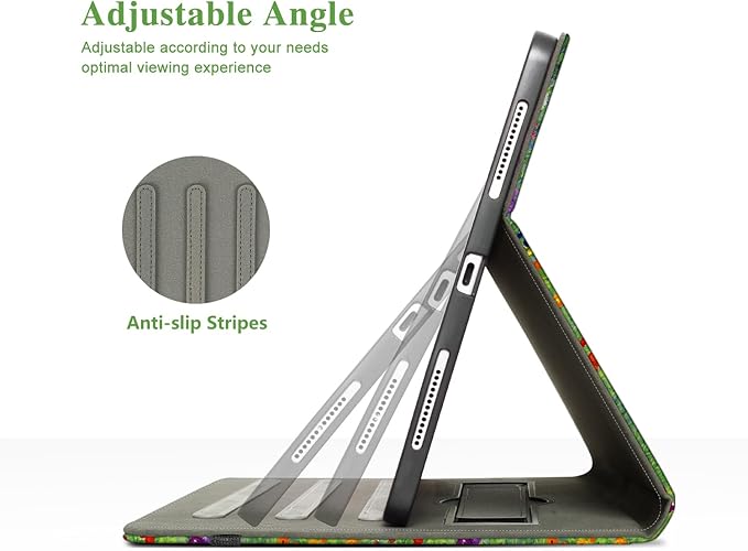 Vimorco for iPad Air M4/M3/M2 11 Inch Case 2026/2025/2024, for iPad Air 5th/4th Gen Cases 10.9-inch, for iPad Pro 11 Inch Case 4th/3rd/2nd/1st Generation, Pencil Holder/Hand Strap/Pocket, Garden