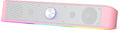 Redragon GS560 RGB Desktop Soundbar, 2.0 Channel Computer Speaker with Dynamic Lighting Bar Audio-Light Sync/Display, Touch-Control Backlit with Volume Knob, USB Powered w/ 3.5mm Cable, Pink