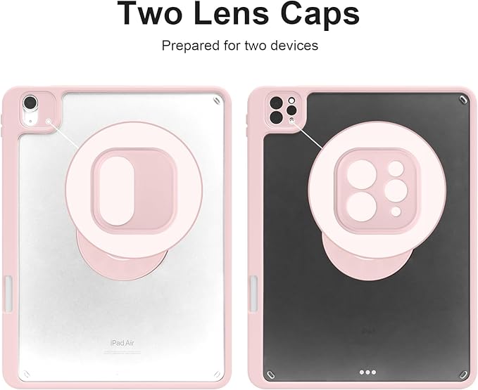 Case for iPad Air 11 Inch M4/M3/M2 2026/2025/2024, iPad Air 10.9" 5th/4th Gen. 2022/2020, iPad Pro 11" 4th/3rd/2nd 2022/2021/2020 with Pencil Holder, Vertical Stand, Detachable Magnetic, Pink